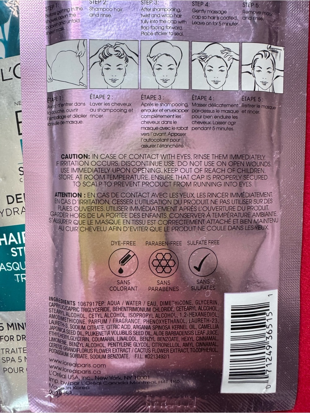 L’Oréal hair masks beauty treatments rinse out treatments for hair care - Picture 3 of 7